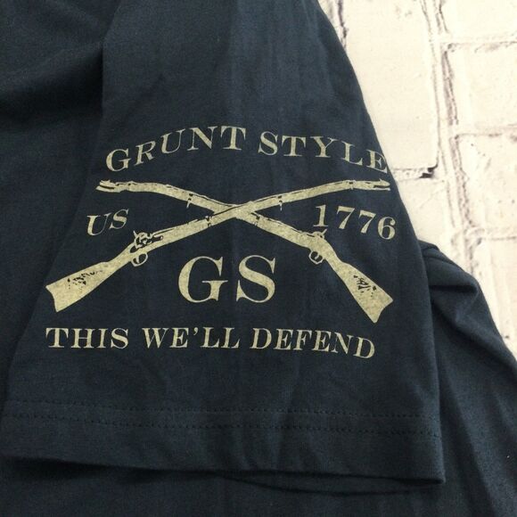 Grunt Style T-Shirt Men's Size XL Color Navy Blue This We’ll Defend Graphic Tee - Picture 10 of 10
